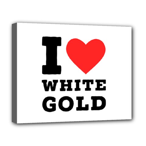 I Love White Gold  Deluxe Canvas 20  X 16  (stretched) by ilovewhateva
