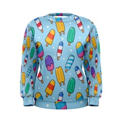 Cute-kawaii-ice-cream-seamless-pattern Women s Sweatshirt by Salman4z