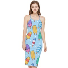 Cute-kawaii-ice-cream-seamless-pattern Bodycon Cross Back Summer Dress by Salman4z