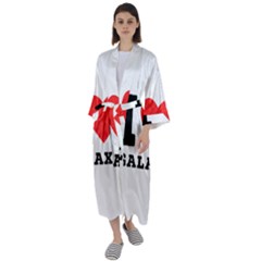 I Love Galaxy  Maxi Satin Kimono by ilovewhateva