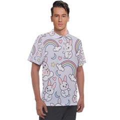 Seamless-pattern-with-cute-rabbit-character Men s Polo Tee by Salman4z