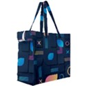 Gradient Geometric Shapes Dark Background Canvas Travel Bag View3