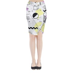 Graphic-design-geometric-background Midi Wrap Pencil Skirt by Salman4z