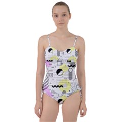 Graphic-design-geometric-background Sweetheart Tankini Set by Salman4z