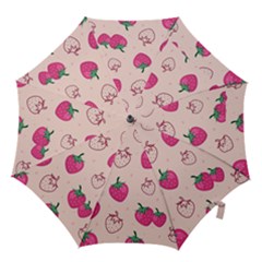 Seamless-strawberry-fruit-pattern-background Hook Handle Umbrellas (small) by Salman4z