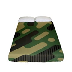 Camouflage-pattern-background Fitted Sheet (full/ Double Size) by Salman4z