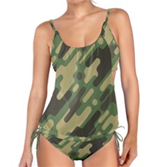 Camouflage-pattern-background Tankini Set by Salman4z
