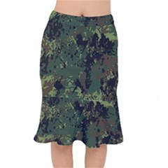 Military Background Grunge Short Mermaid Skirt by pakminggu