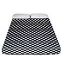 Black And White Checkerboard Background Board Checker Fitted Sheet (California King Size) View1