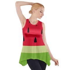 Watermelon Fruit Food Healthy Vitamins Nutrition Side Drop Tank Tunic by pakminggu