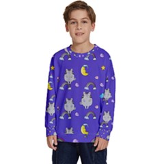 Texture Pattern Seamless Rainbow Background Dream Kids  Long Sleeve Jersey by pakminggu