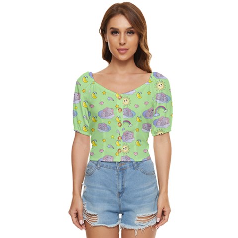 Elephant Sleeping Elephants Background Button Up Blouse by pakminggu