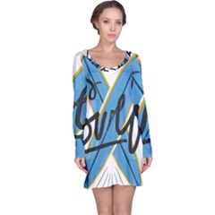 Wave Surfing Surfboard Surfing Long Sleeve Nightdress by pakminggu