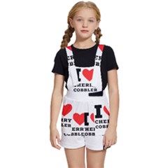 I Love Cherry Cobbler Kids  Short Overalls by ilovewhateva
