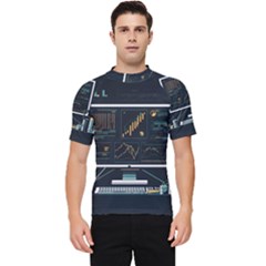 Remote Work Work From Home Online Work Men s Short Sleeve Rash Guard by pakminggu