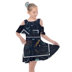 Remote Work Work From Home Online Work Kids  Shoulder Cutout Chiffon Dress by pakminggu