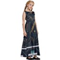 Remote Work Work From Home Online Work Kids  Satin Sleeveless Maxi Dress View3