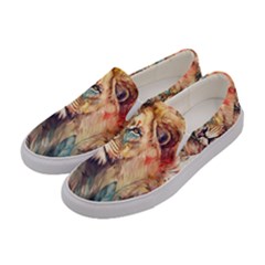 Lion Africa African Art Women s Canvas Slip Ons by pakminggu