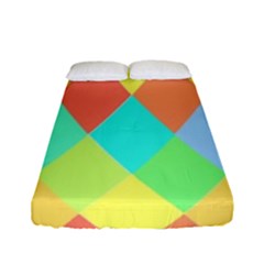 Low Poly Triangles Fitted Sheet (full/ Double Size) by danenraven