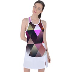 Abstract Geometric Triangles Shapes Racer Back Mesh Tank Top by danenraven