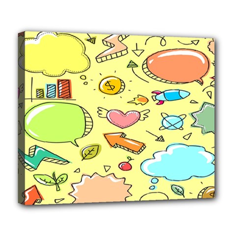 Cute Sketch Child Graphic Funny Deluxe Canvas 24  X 20  (stretched) by danenraven