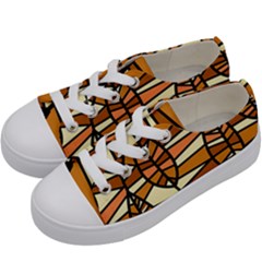 Autumn Leaf Mosaic Seamless Kids  Low Top Canvas Sneakers by danenraven