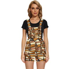 Autumn Leaf Mosaic Seamless Short Overalls by danenraven