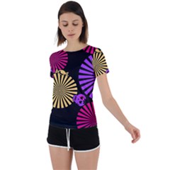 Seamless Halloween Day Of The Dead Back Circle Cutout Sports Tee by danenraven