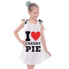 I Love Cherry Pie Kids  Tie Up Tunic Dress by ilovewhateva