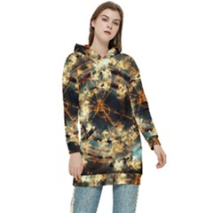 Science Fiction Background Fantasy Women s Long Oversized Pullover Hoodie by danenraven