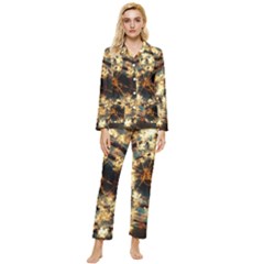 Science Fiction Background Fantasy Womens  Long Sleeve Velvet Pocket Pajamas Set by danenraven