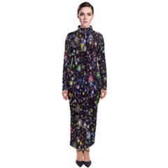 Illustration Universe Star Planet Turtleneck Maxi Dress by danenraven