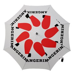 I Love Tangerine Hook Handle Umbrellas (small) by ilovewhateva