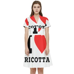 I Love Ricotta Short Sleeve Waist Detail Dress by ilovewhateva