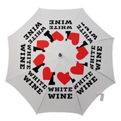 I Love White Wine Hook Handle Umbrellas (small) by ilovewhateva