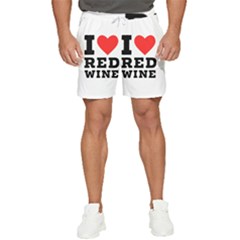I Love Red Wine Men s Runner Shorts by ilovewhateva