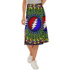 Grateful Dead Midi Panel Skirt by Mog4mog4
