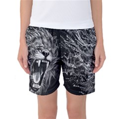 Lion Furious Abstract Desing Furious Women s Basketball Shorts by Mog4mog4