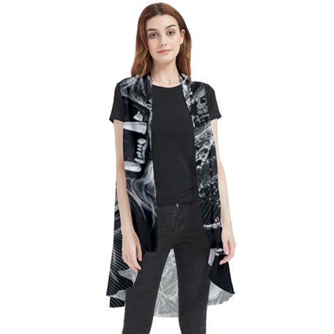 Lion Furious Abstract Desing Furious Sleeveless Chiffon Waistcoat Shirt by Mog4mog4