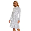 Furr Division Long Sleeve Shirt Collar A-Line Dress View2