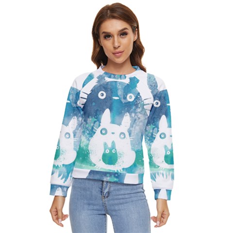 My Neighbor Totoro Women s Long Sleeve Raglan Tee by Mog4mog4
