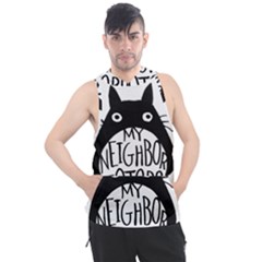 My Neighbor Totoro Black And White Men s Sleeveless Hoodie by Mog4mog4