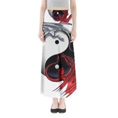 Yin And Yang Chinese Dragon Full Length Maxi Skirt by Mog4mog4