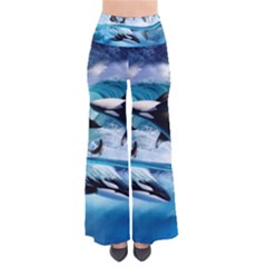 Orca Wave Water Underwater So Vintage Palazzo Pants by Mog4mog4