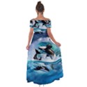 Orca Wave Water Underwater Off Shoulder Open Front Chiffon Dress View2