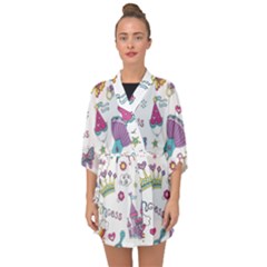 Princess Element Background Material Half Sleeve Chiffon Kimono by Bakwanart