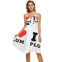 I Love Plum Sleeveless Tie Front Chiffon Dress by ilovewhateva