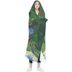Green Village Miniature Technology Wearable Blanket by Bakwanart