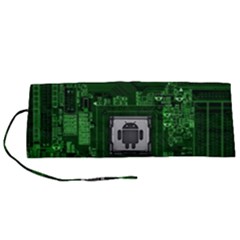Technology Computer Chip Electronics Industry Circuit Board Roll Up Canvas Pencil Holder (s) by Bakwanart