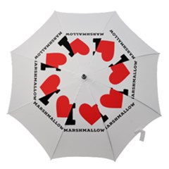I Love Marshmallow  Hook Handle Umbrellas (small) by ilovewhateva